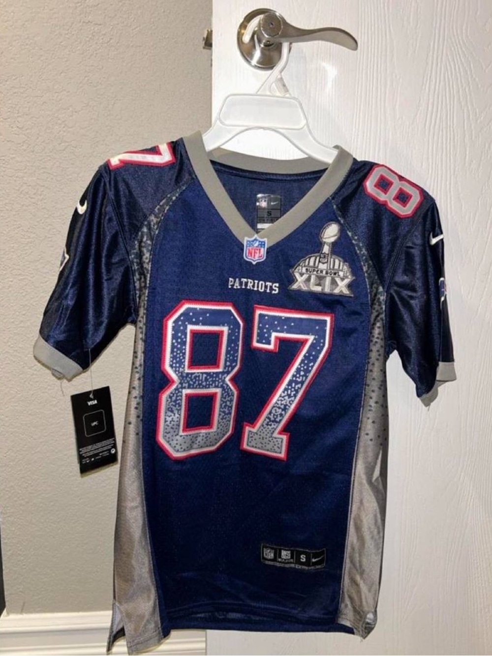 Rob Gronkowski New England Patriots Super Bowl XLIX Nike Jersey Womens Small New